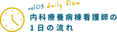 内科療養病棟看護師の1日の流れ